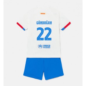 Barcelona Ilkay Gundogan #22 Replika Babytøj Udebanesæt Børn 2023-24 Kortærmet (+ Korte bukser)